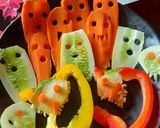 A picture of step 4 of Spooky Veggie Salad.