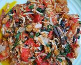 Foto langkah ke 3 dari resep Ikan Tongkol & Teri Balado Kemangi.