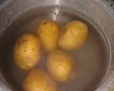 A picture of step 1 of Chana aloo mix chat.