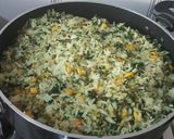 A picture of step 11 of Corn Spinach Dill Pulao.