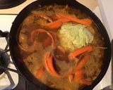 A picture of step 5 of California Farm Leftover Duck or Turkey Cabbage Roll Soup.