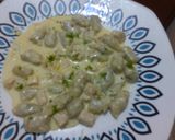 Foto del paso 6 de la receta: Ñoquis de Papas y Brócoli en Salsa Alfredo con pollo. Delicioso!