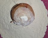 A picture of step 4 of Yam egg roll.
