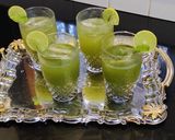 A picture of step 3 of Mint Masala soda.