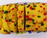 A picture of step 9 of Britania cake /Tutti futti cake.