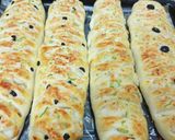 A picture of step 3 of Chicken fajita bread.