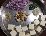 A picture of step 1 of Nawabi Paneer.