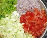 A picture of step 1 of Peanut Chaat.