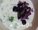 A picture of step 2 of Jamun Raita.
