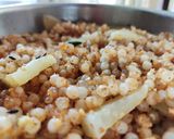 A picture of step 6 of Sabudana Peanut Pulao.