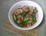 Foto langkah ke 7 dari resep Tumis Oyong Bakso Bihun.