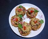 A picture of step 4 of Sprouts chana basket chat.