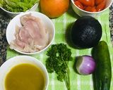A picture of step 2 of Chicken mango avocado salad.