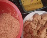 A picture of step 2 of Crunchy chicken with mashed potatoes.