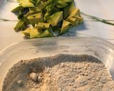 A picture of step 1 of Whole wheat Avocado roti (tortilla).