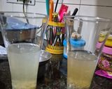A picture of step 4 of Sharbat-e-Ishq (layered drink).