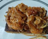Foto del paso 7 de la receta: Sándwich🥪 de tofu de lentejas bbq...🤔🥐🫑
