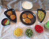 A picture of step 5 of High protein Paneer Sprouts tikki and Dahi tikki Chaat (healthy starter or snack).