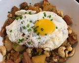 A picture of step 4 of Triple pork, pineapple and cashew fried rice 🍚 🐷🍍.