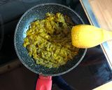 A picture of step 1 of Mirra ghanemi (smoked eggplant stew).