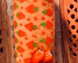 A picture of step 9 of Three layer Strawberry 🍓 Swiss roll.
