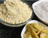 A picture of step 1 of Besan ki burfi.