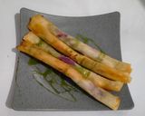 Foto langkah ke 5 dari resep Lumpia Ubi Ungu Matcha.