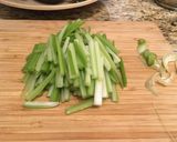 A picture of step 1 of Stir fry celery with bacon 🥢.