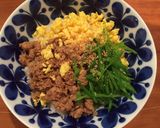 A picture of step 10 of Tori Soboro Don - Chicken on Rice 鶏そぼろ丼 -can make Gluten Free.