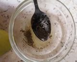 A picture of step 1 of Greek dressing.