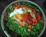 A picture of step 3 of Spinach Chickpea Flour Chamchamiya.