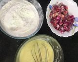 A picture of step 3 of Rosy Strawberry Muffins.