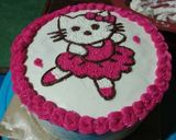 Foto langkah ke 11 dari resep Tart ultah hello kitty simple.