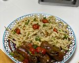 A picture of step 5 of Cacio e Pepe & Sausage.