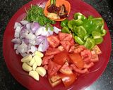 A picture of step 1 of Corn & Vegetable Tawa Rice.