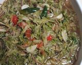Foto langkah ke 7 dari resep Tumis bunga pepaya & teri.