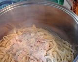 Foto del paso 4 de la receta: Fettuccini con salsa Alfredo y jamón