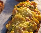 Sonkás, kukoricás, hagymás grillezett melegszendvics (vegán) recept fázis 4 fotója