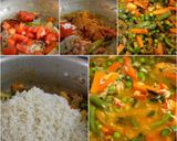 A picture of step 2 of Veg Pulao.