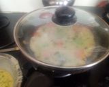 A picture of step 6 of Polka dots cheela.
