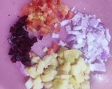 A picture of step 2 of Corn Bhel.