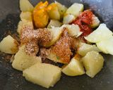 A picture of step 2 of Aamras, Puri, Potato Dry Sabzi (Gujarati Mini Lunch Thali).