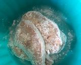 A picture of step 1 of Breaded boneless pork chop.