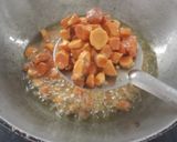 A picture of step 2 of Haldi ka Aachar (fresh turmeric pickle).