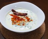 A picture of step 4 of Spinach raita.