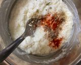 A picture of step 2 of Curd rice.