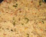 A picture of step 3 of Cous cous with veggies.