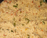 A picture of step 3 of Cous cous with veggies.