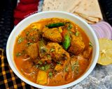 A picture of step 7 of Soya chunks Curry.
