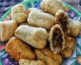 Foto langkah ke 6 dari resep Jadah Goreng Tepung Ketan Isi Abon.